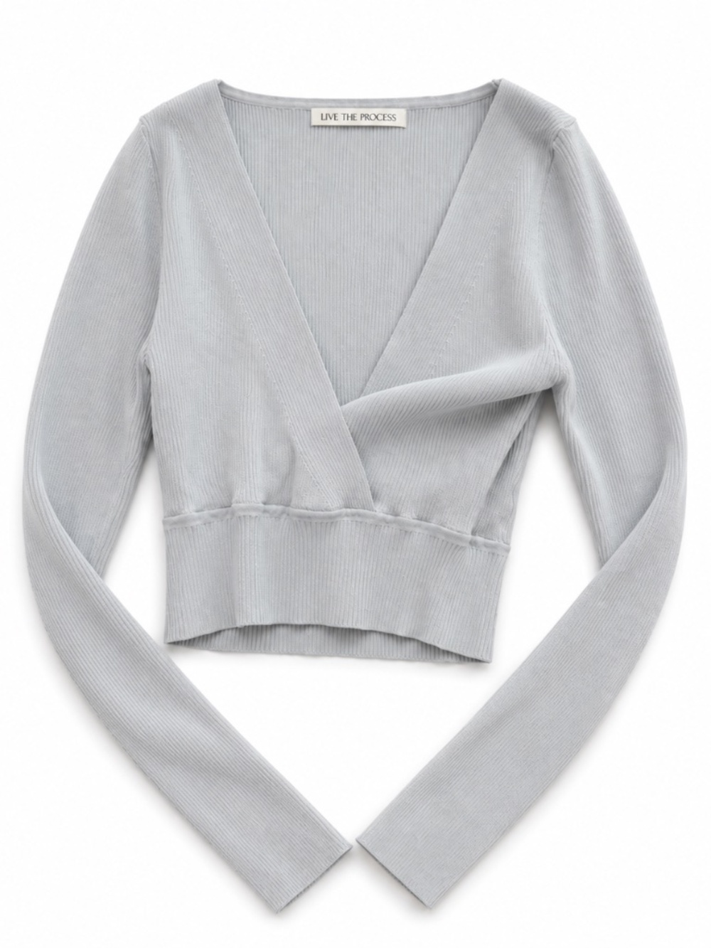 Live the Process Verso Wrap Ribbed Top - Picture 2 of 3